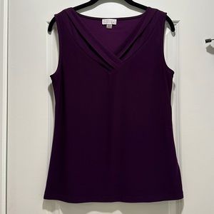 Tahari purple dressy tank